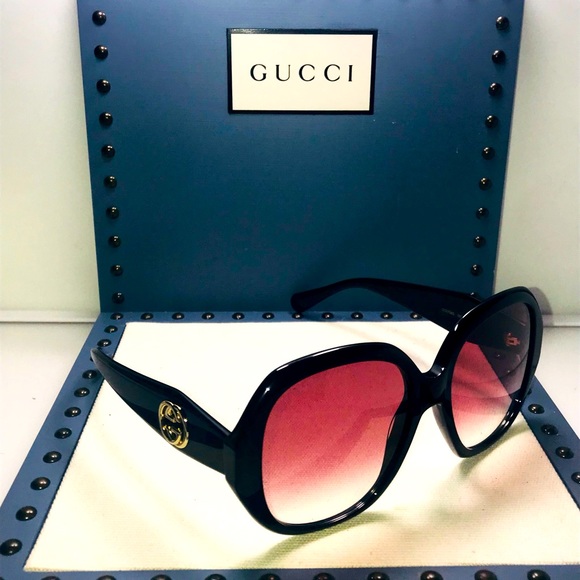 Gucci Accessories - Black / Violet / Gold Gg0796s - 002 Sunglasses